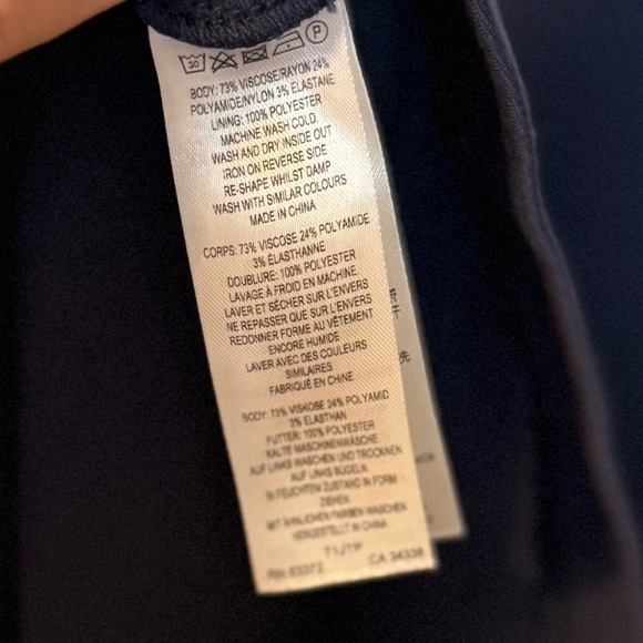 French Connection Sleeveless Colorblock Blue Navy Sheath Mini Dress- US 8 - Picture 4 of 5